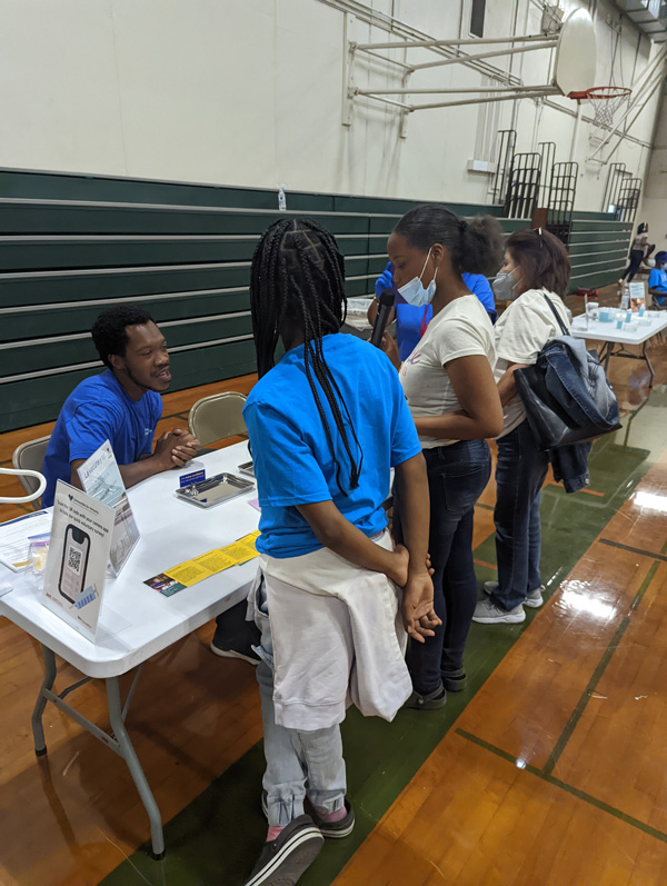 Community youth participating in The Vaccine and You activity